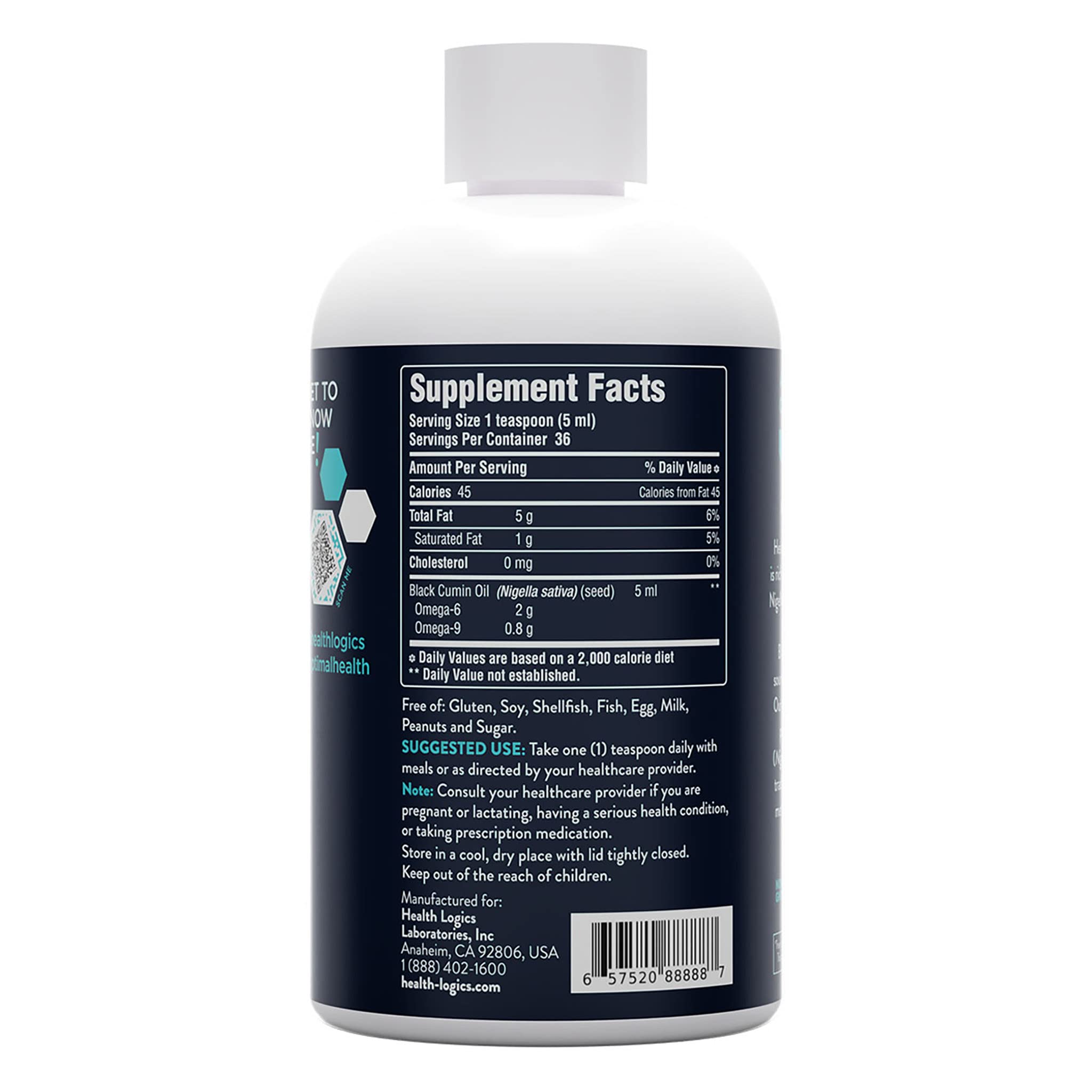 Close-up of the bottle label showing cold pressed and hexane-free