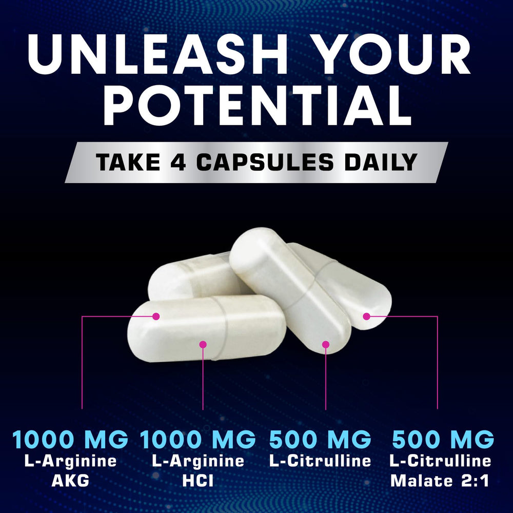 Health Nutrition Naturals citrulline malate capsules close-up for endurance support