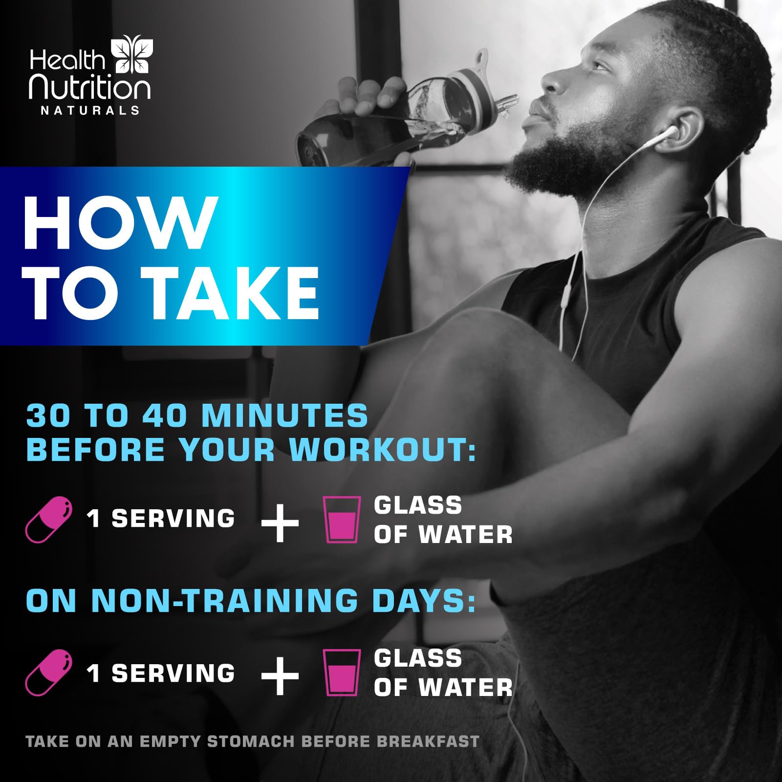 Health Nutrition Naturals muscle pump visual during a workout