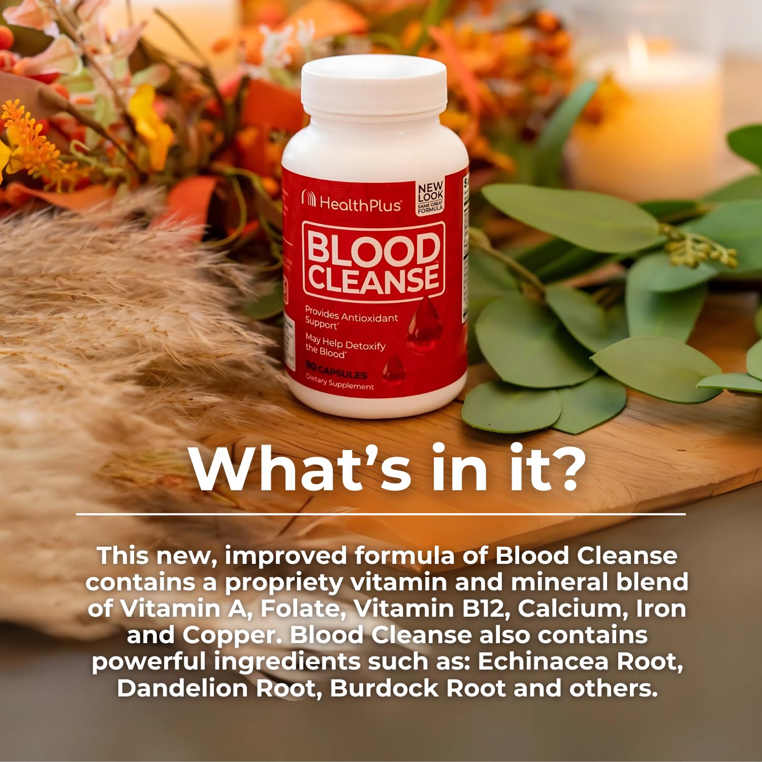Serving size image for Health Plus Blood Cleanse - 45 servings