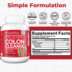 Scooped powder of Health Plus Colon Cleanse with a measuring scoop