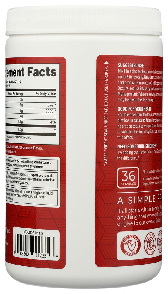 Health Plus Colon Cleanse Orange 9 oz bottle label