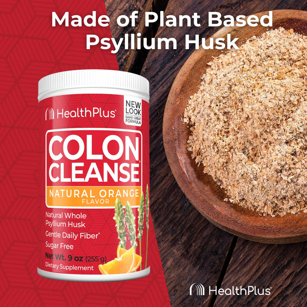 Nutrition facts label graphic for Health Plus Colon Cleanse