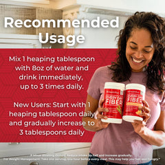 Nutritional information highlighting fiber content