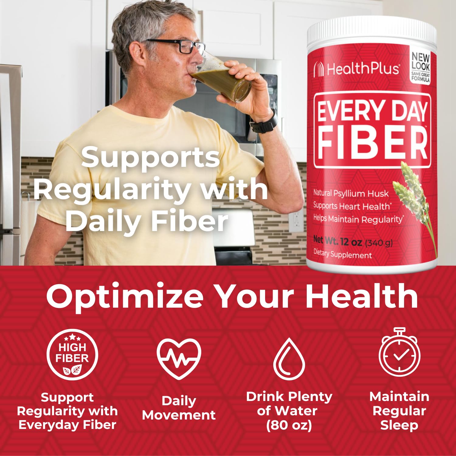 Serving scoop with Health Plus Every Day Fiber