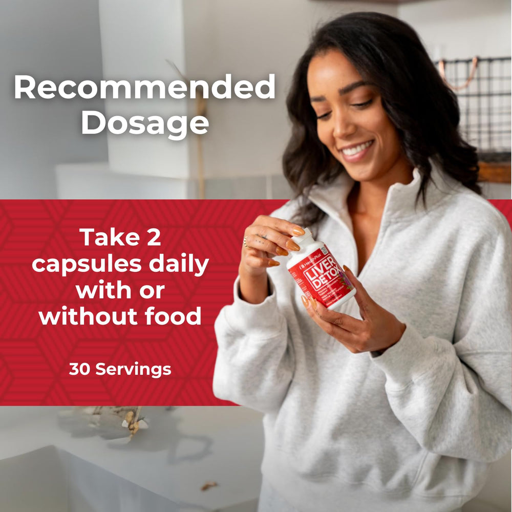 Health Plus Liver Detox beet-leaf closeup suggests natural support for daily wellness