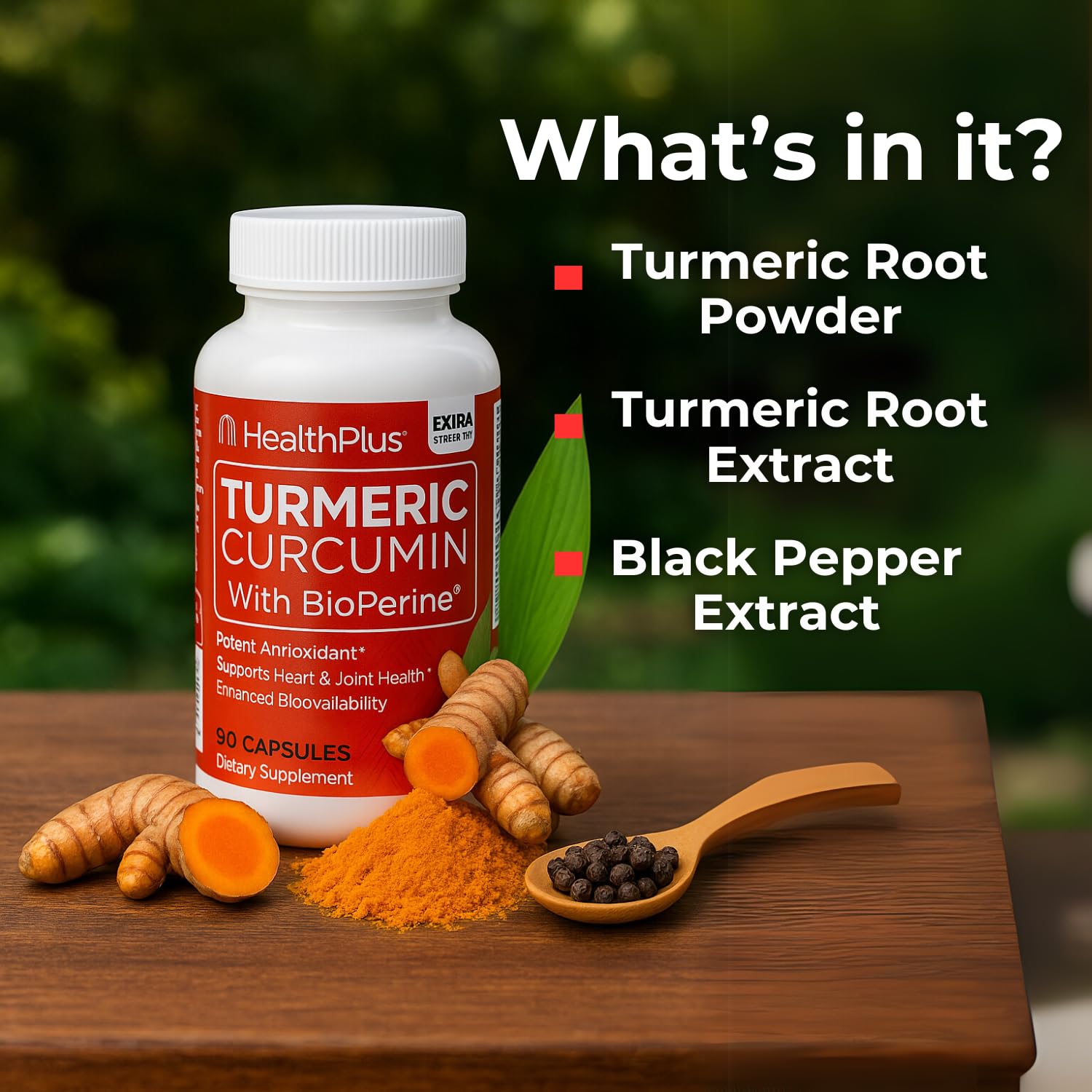 High-potency, plant-based turmeric formula
