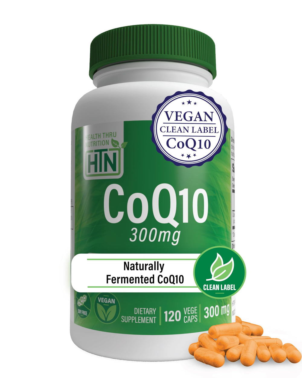 Health Thru Nutrition CoQ-10 300mg 120-capsules bottle - hero image