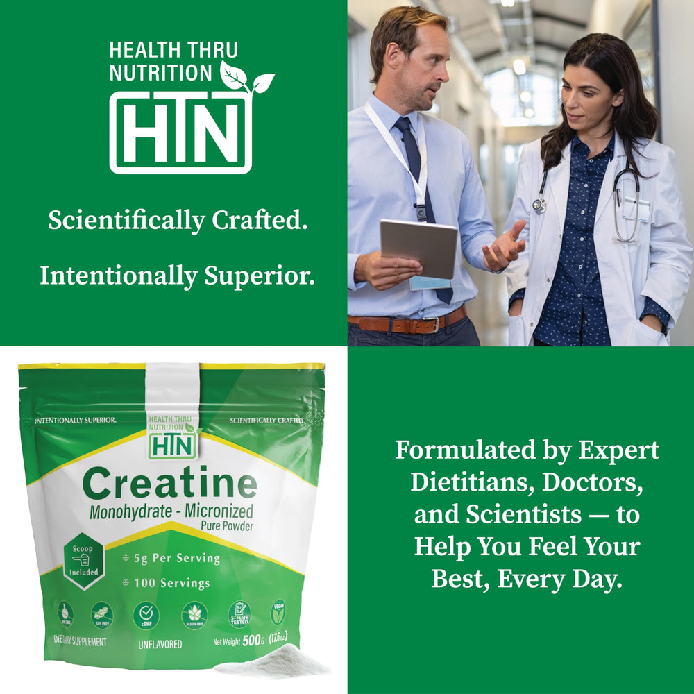 Health Thru Nutrition creatine product packaging