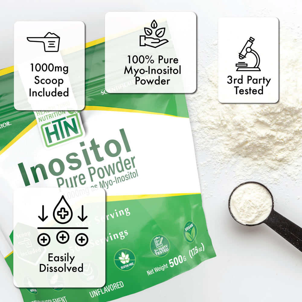 Health Thru Nutrition powder close-up showing fine texture for smooth mixing benefit