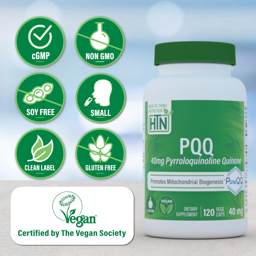 Bottle label showing vegan and non-GMO certifications