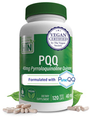 Front view of Health Thru Nutrition PureQQ PQQ 40mg bottle