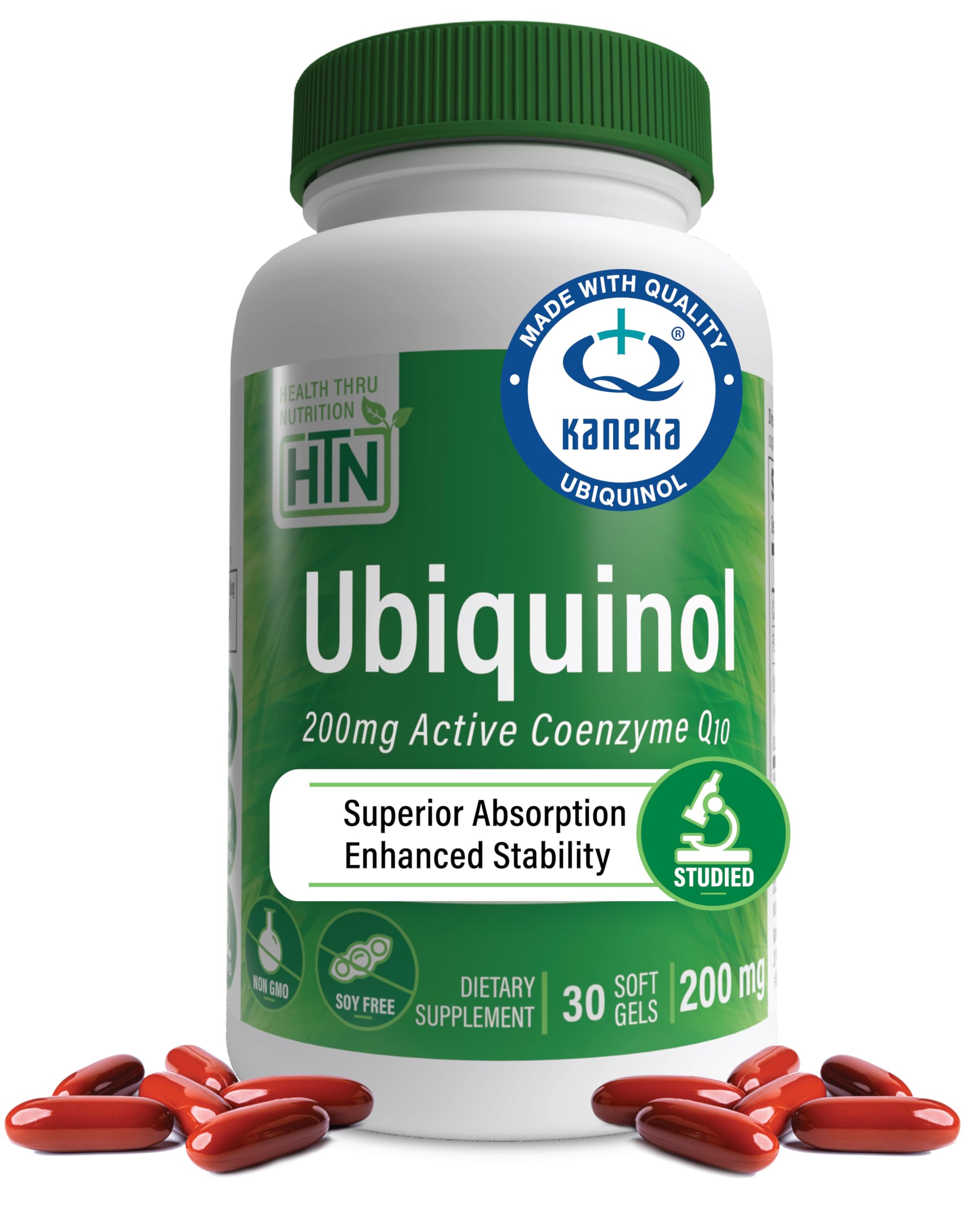 Health Thru Nutrition Ubiquinol 200mg 30 Softgels bottle front