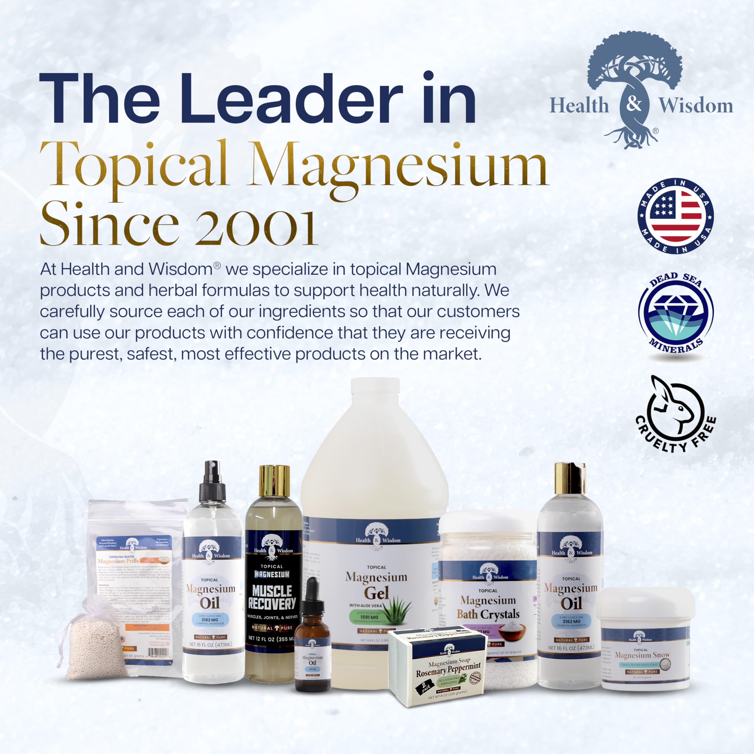 Ingredients and benefits of Health and Wisdom Magnesium Snow