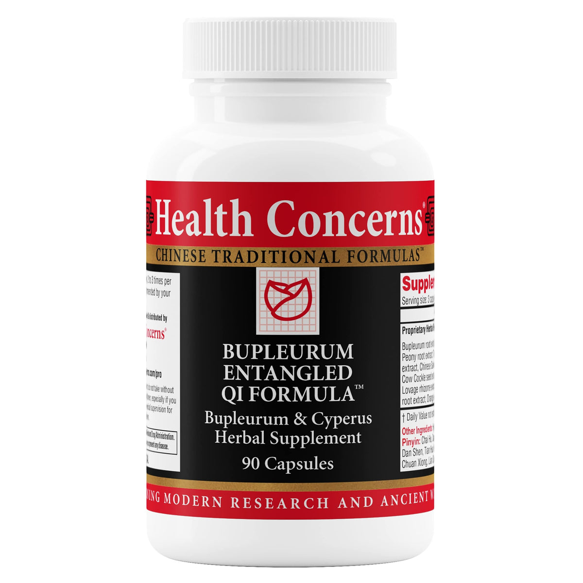 Health Concerns Bupleurum Entangled Qi Formula bottle with 90 capsules