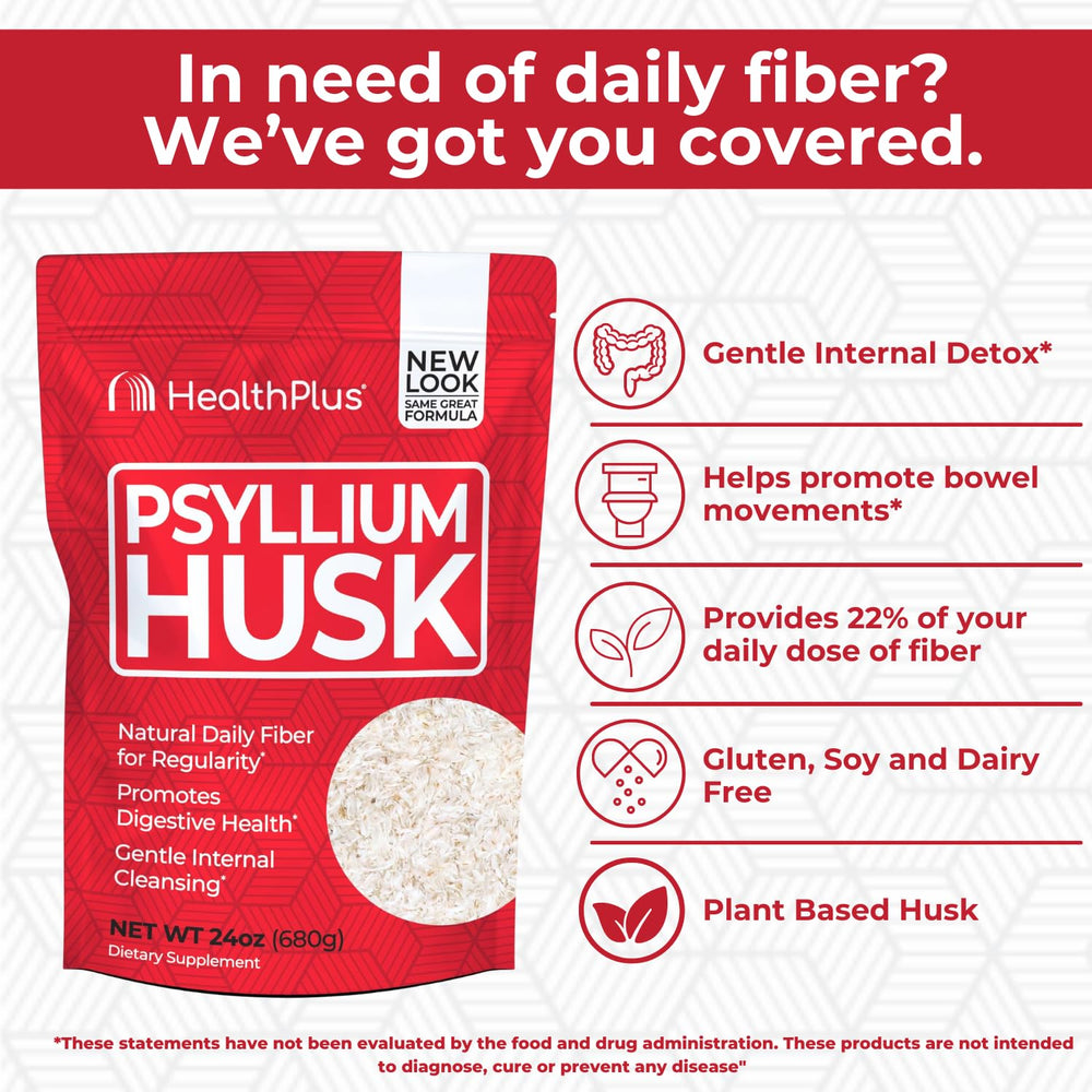 Health Plus Psyllium Husk ingredients panel