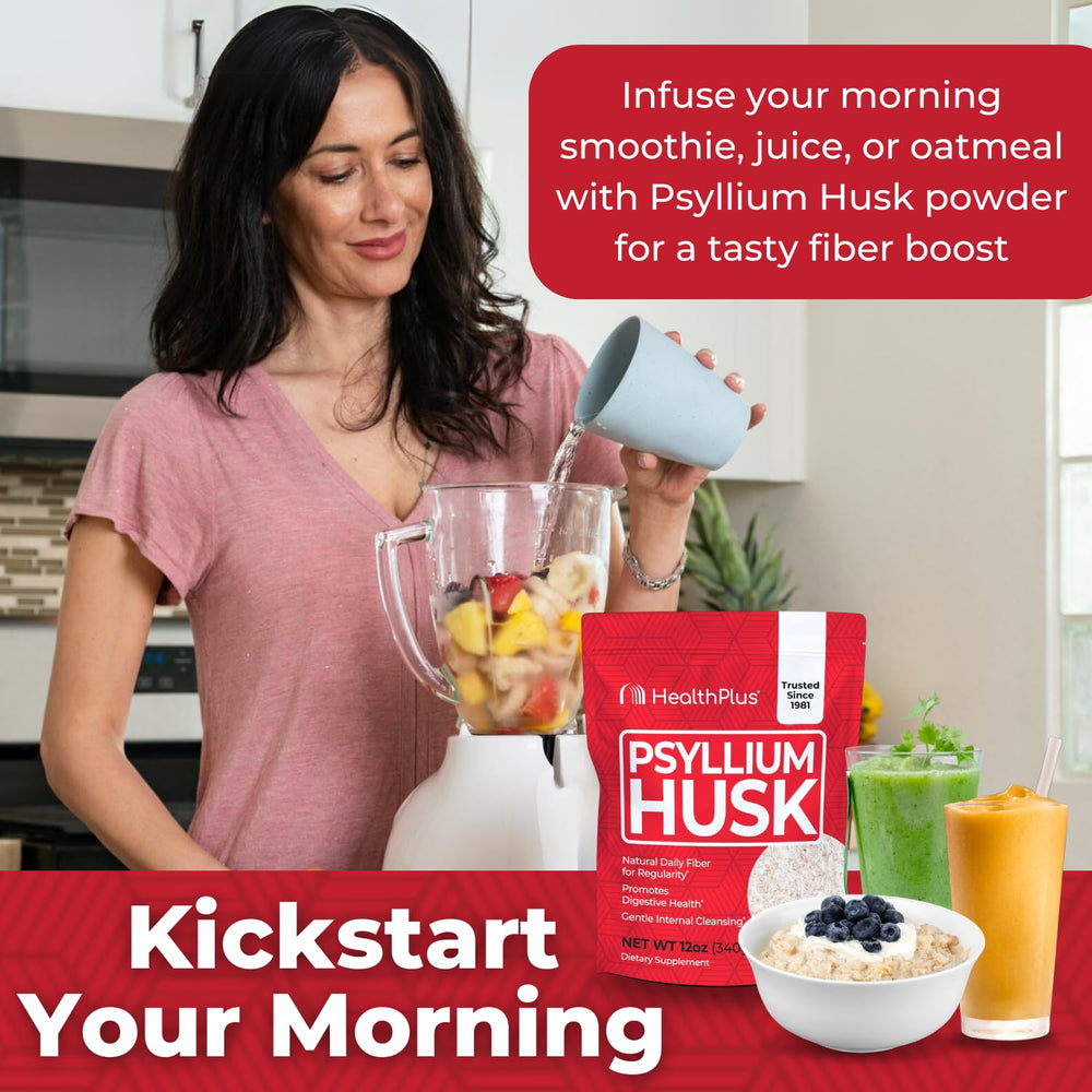 Health Plus Psyllium Husk packaging and product information