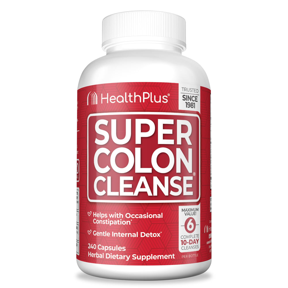 Health Plus Super Colon Cleanse bottle front with label