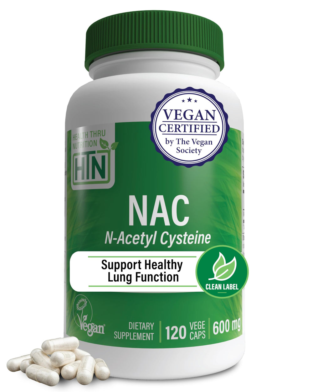 Health Thru Nutrition NAC 600mg bottle main product image