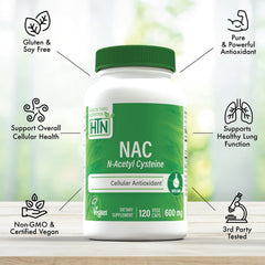 Vegan certified logo on Health Thru Nutrition NAC packaging