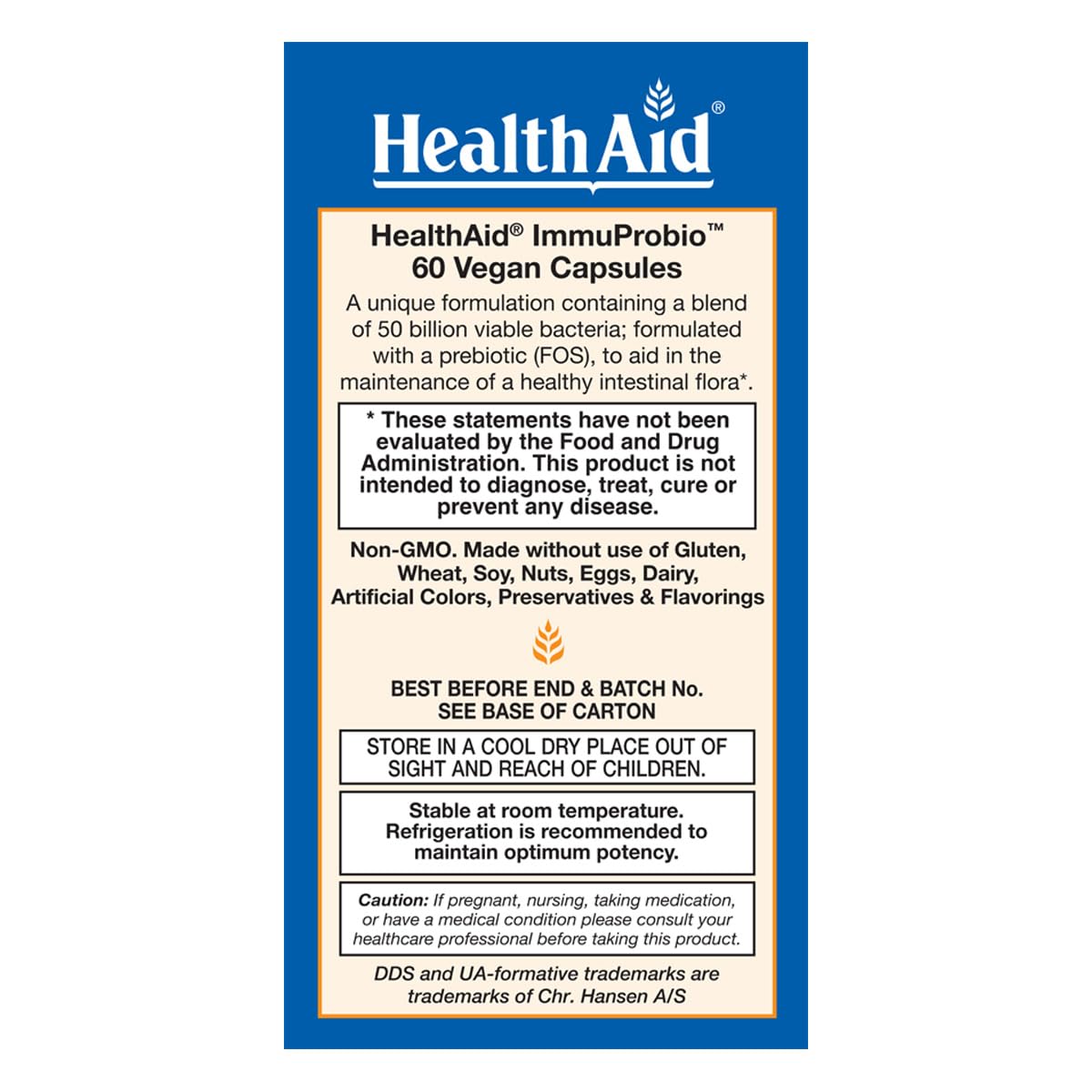 HealthAid ImmuProbio 60 Caps packaging and capsules