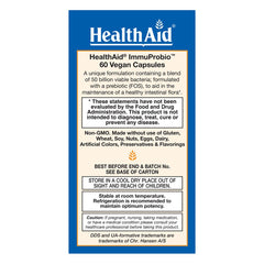 HealthAid ImmuProbio 60 Caps packaging and capsules