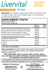 Close-up of ingredients: Milk Thistle, Dandelion, Turmeric, and Artichoke illustrating the LiverVital formula