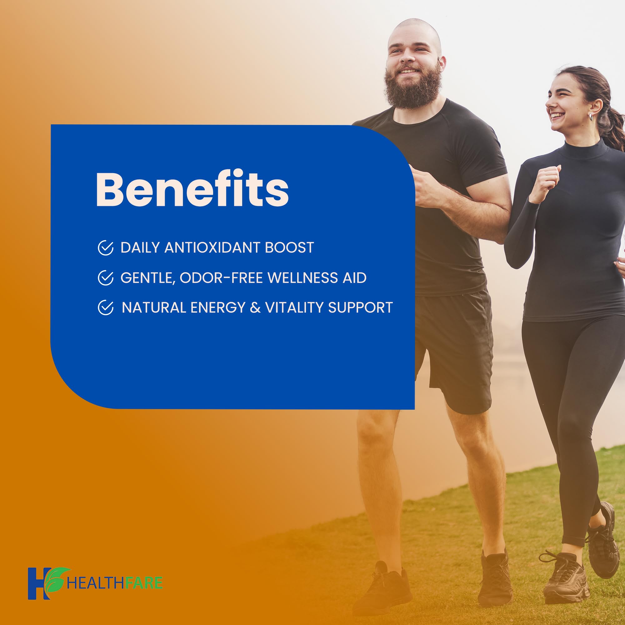 Healthfare aged black garlic extract capsules showing 2000mg equivalent