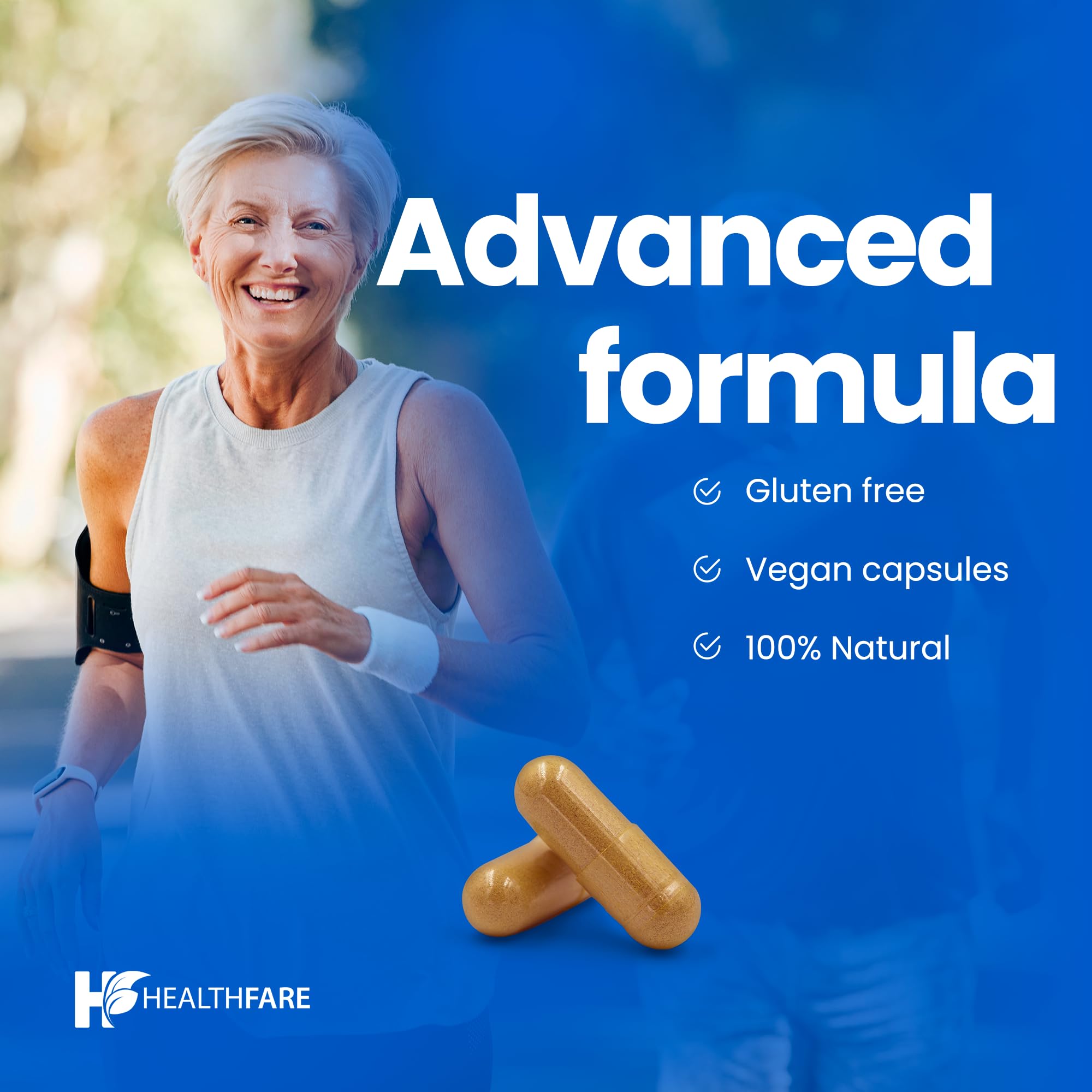 All-natural ingredients label for Healthfare aged black garlic