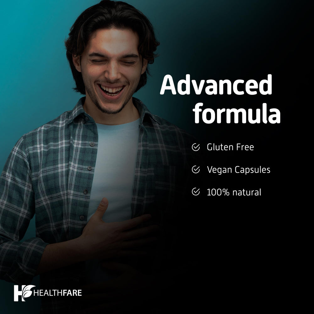 Non-GMO and gluten-free Healthfare charcoal capsules icon