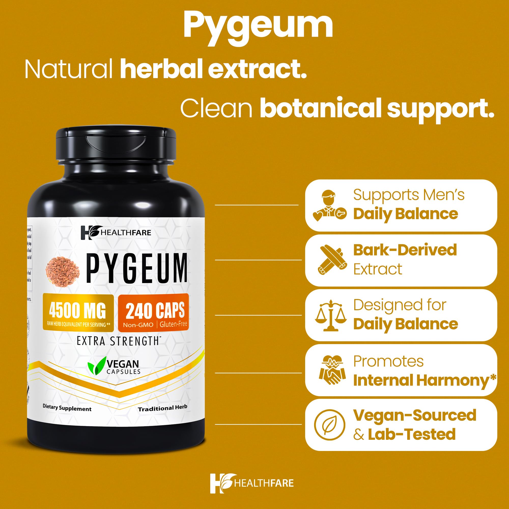 Close-up of Pygeum bark extract for Healthfare supplement