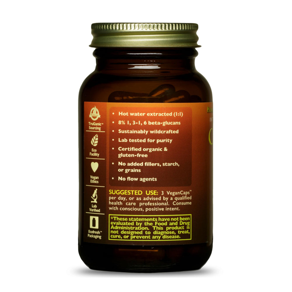 Organic vegan kosher gluten-free labeling on bottle