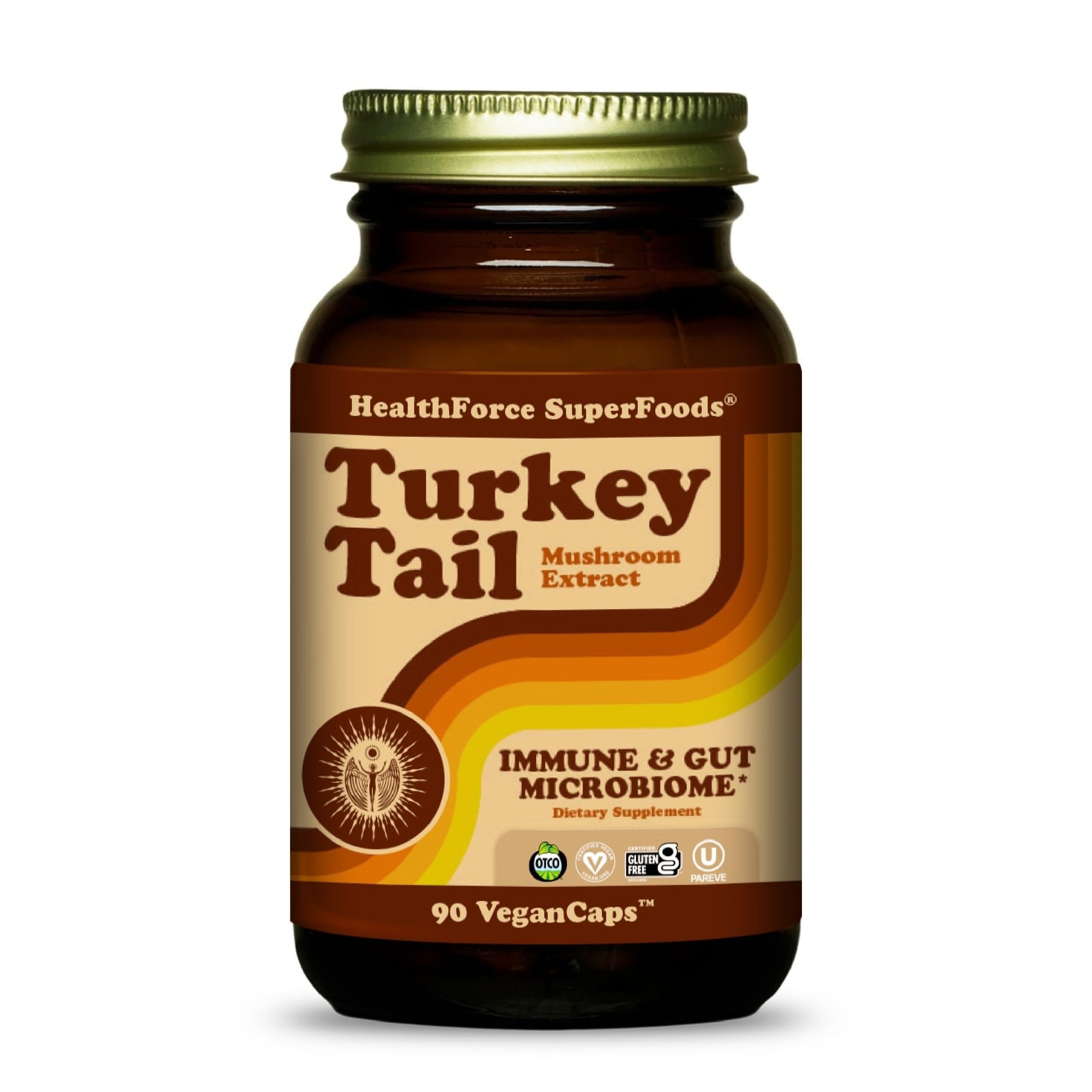 HealthForce Turkey Tail Capsules front view