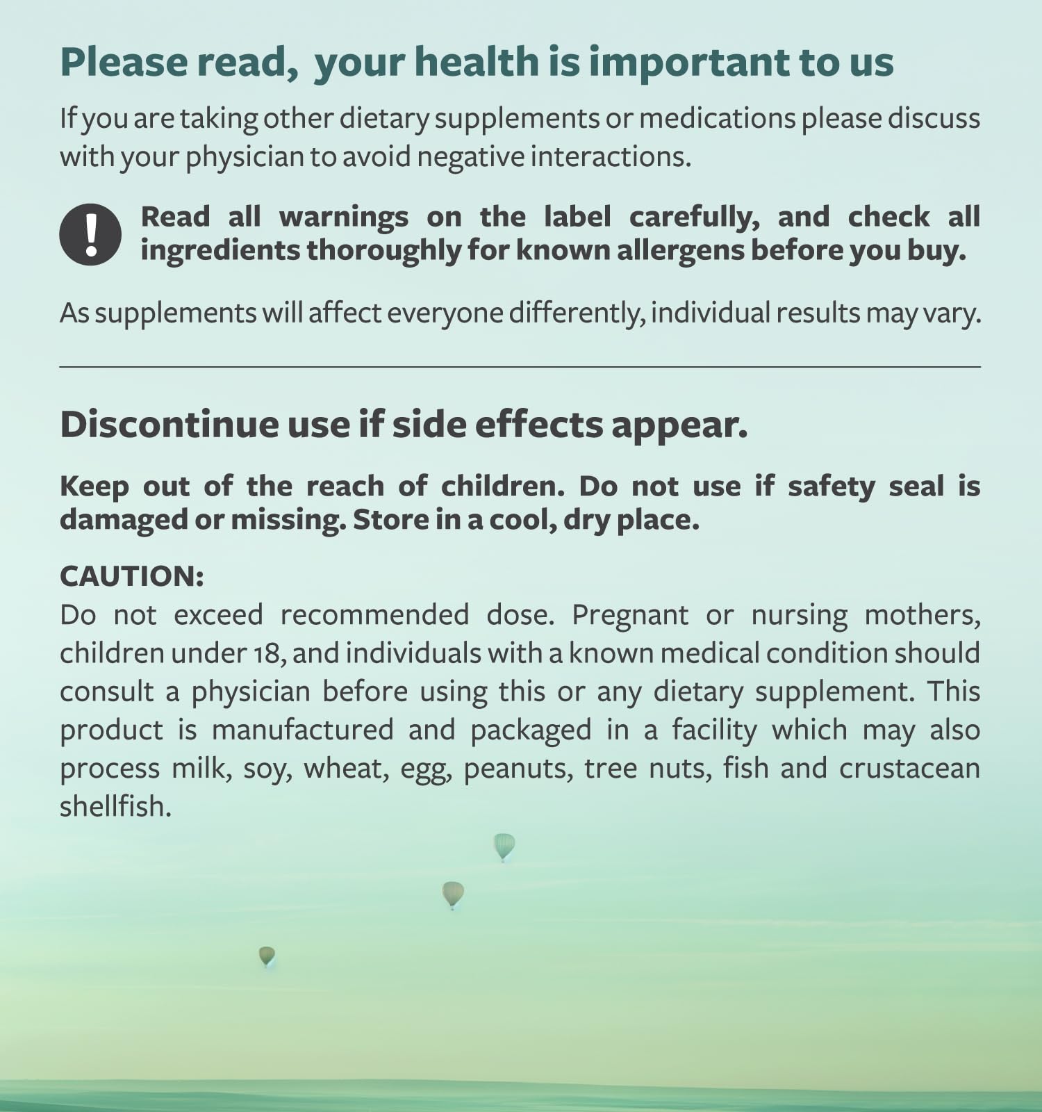 Healths Harmony label-design-closeup demonstrates transparent, quality-focused formulation.