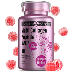 HealthSender Collagen Gummies bottle on white background