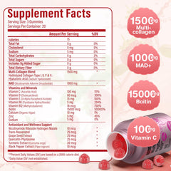 Strawberry-flavored HealthSender collagen gummies close-up