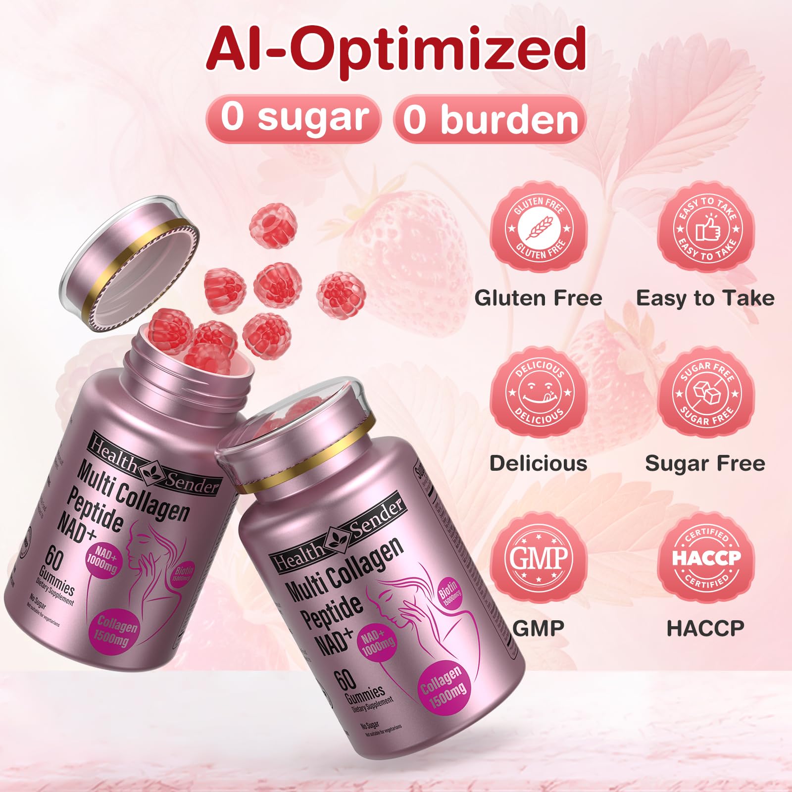 HealthSender Collagen Gummies packaging and label