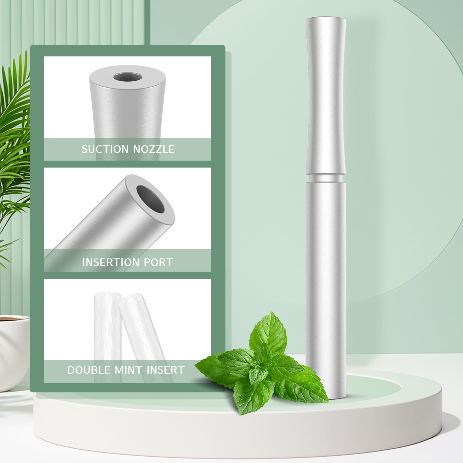 Device in use showing mint flavor