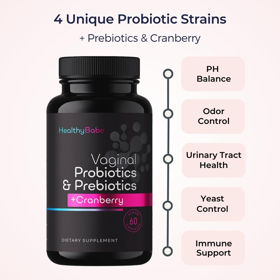 Healthy Babe Vaginal Probiotic packaging and bottle