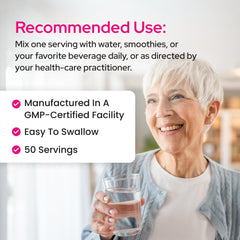 Healthy Bones Co unflavored powder packaging highlighting versatile hydration.