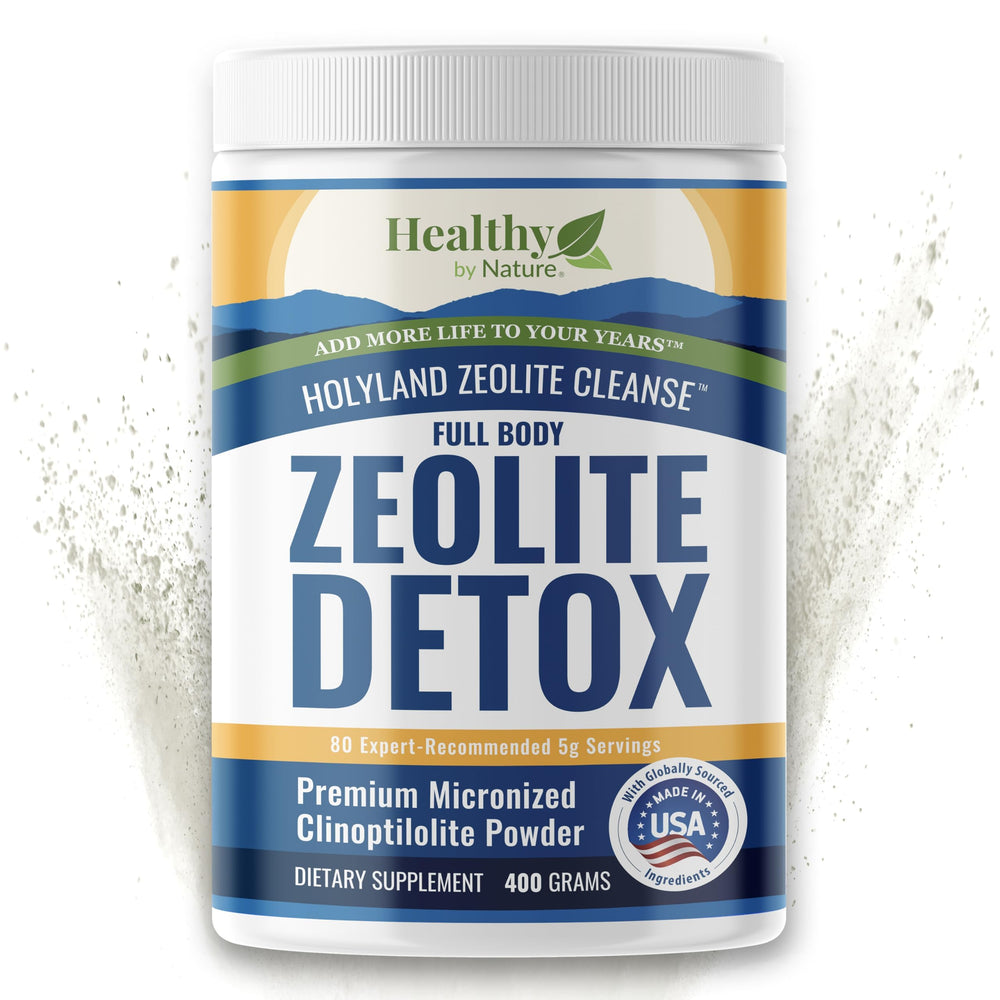 Healthy by Nature HolyLand Zeolite powder jar for daily gentle detox and nutrient support
