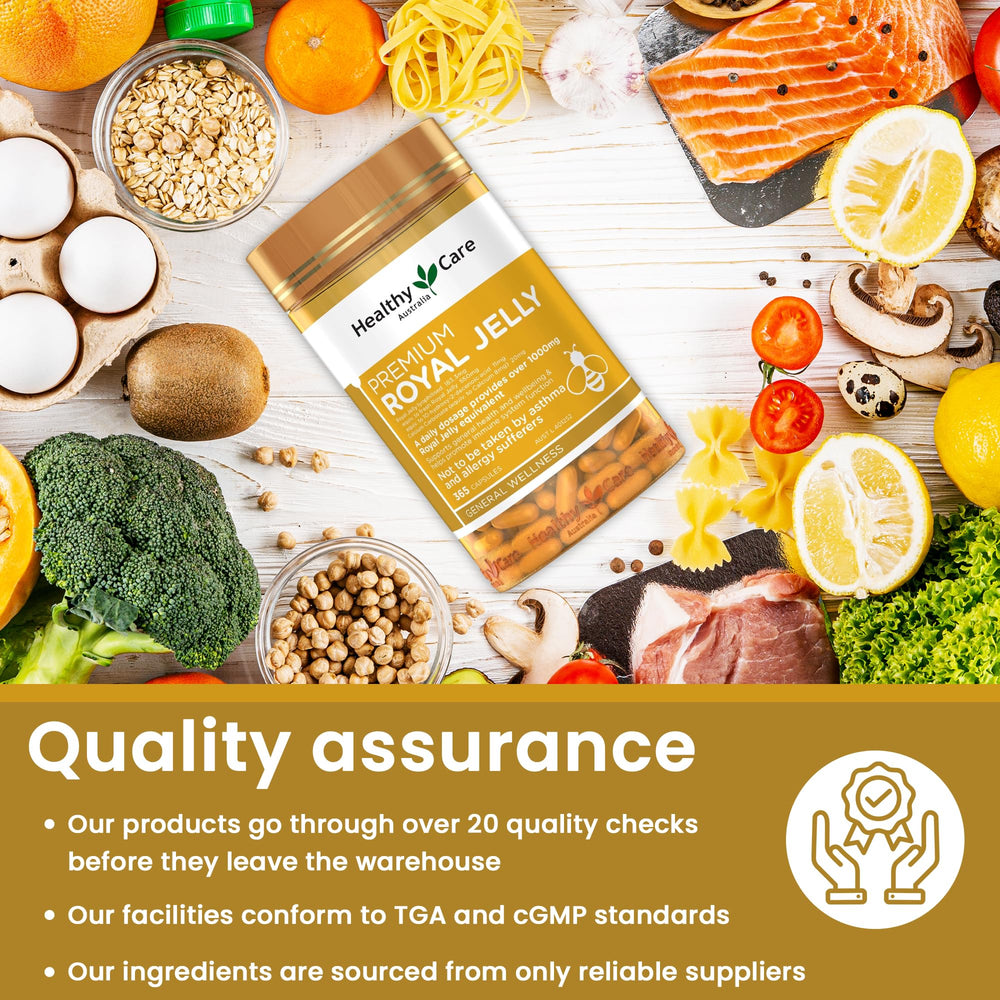 Healthy Care Royal Jelly 1000 mg bottle and packaging