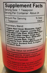 Illustration of healthy circulatory system with herbal syrup