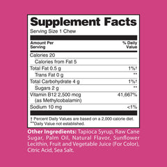 Biotin 5000mcg soft chew on white background