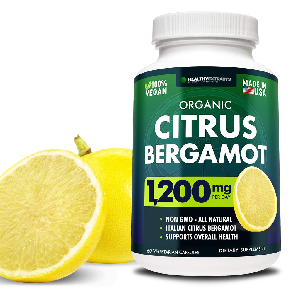 Product packaging shot of Healthy Extracts Citrus Bergamot Supplement