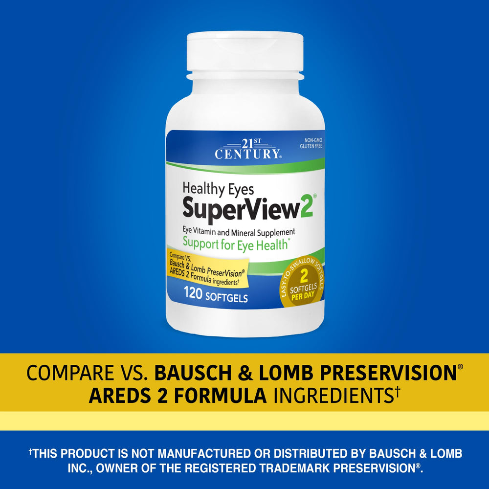 Label of Healthy Eyes SuperView 2 Softgels 120-count bottle