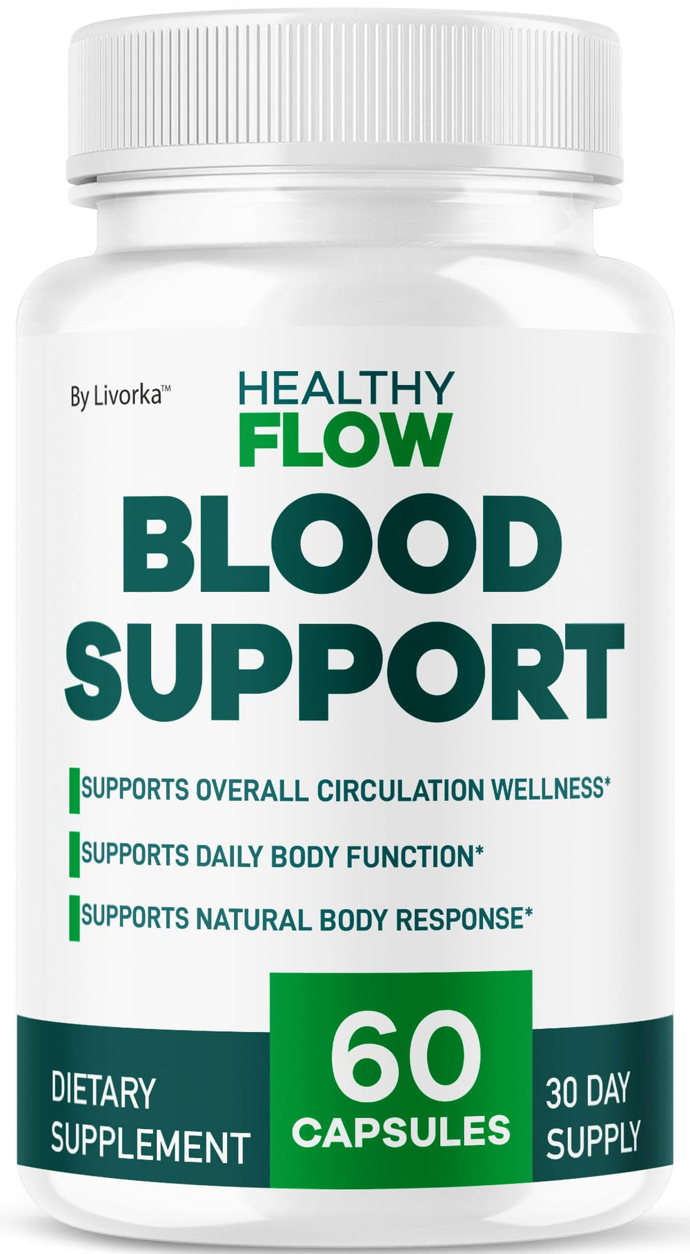 Healthy Flow Blood Support bottle with label
