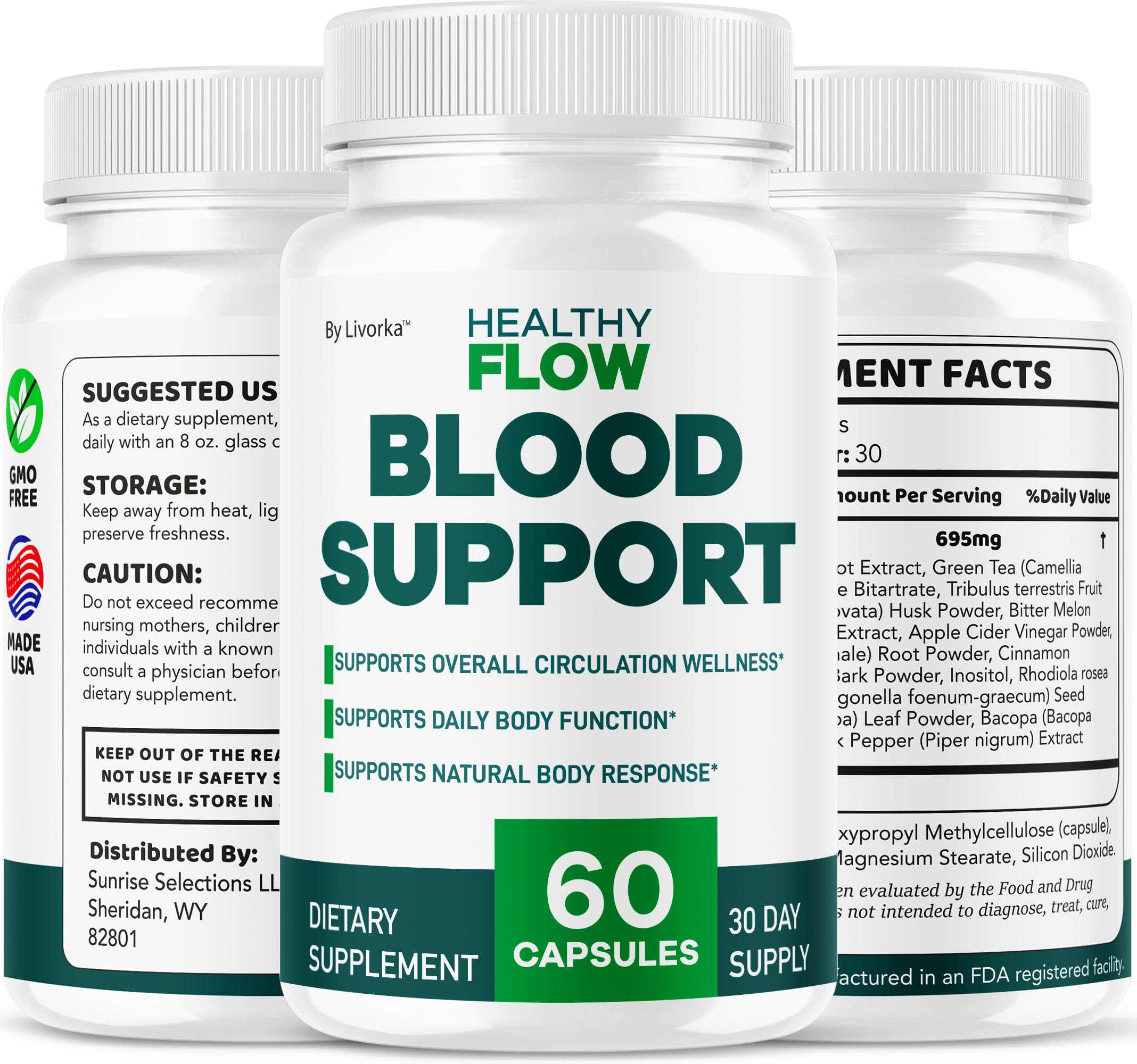 Lifestyle scene with Healthy Flow bottle for daily wellness