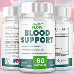 Healthy Flow Blood Support Capsules bottle with label