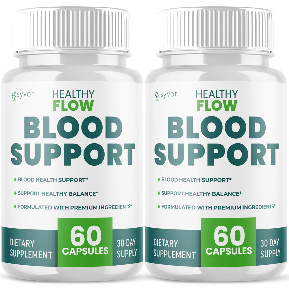 Two-pack Healthy Flow Blood Support Capsules bottle front view